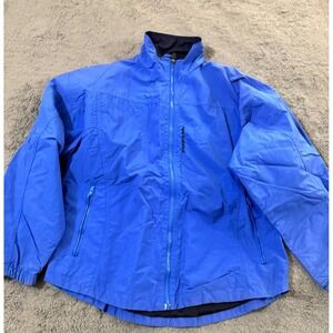 New Balance Windbreaker Jacket Mens M Blue Full Zip Pocket 90s Vintage